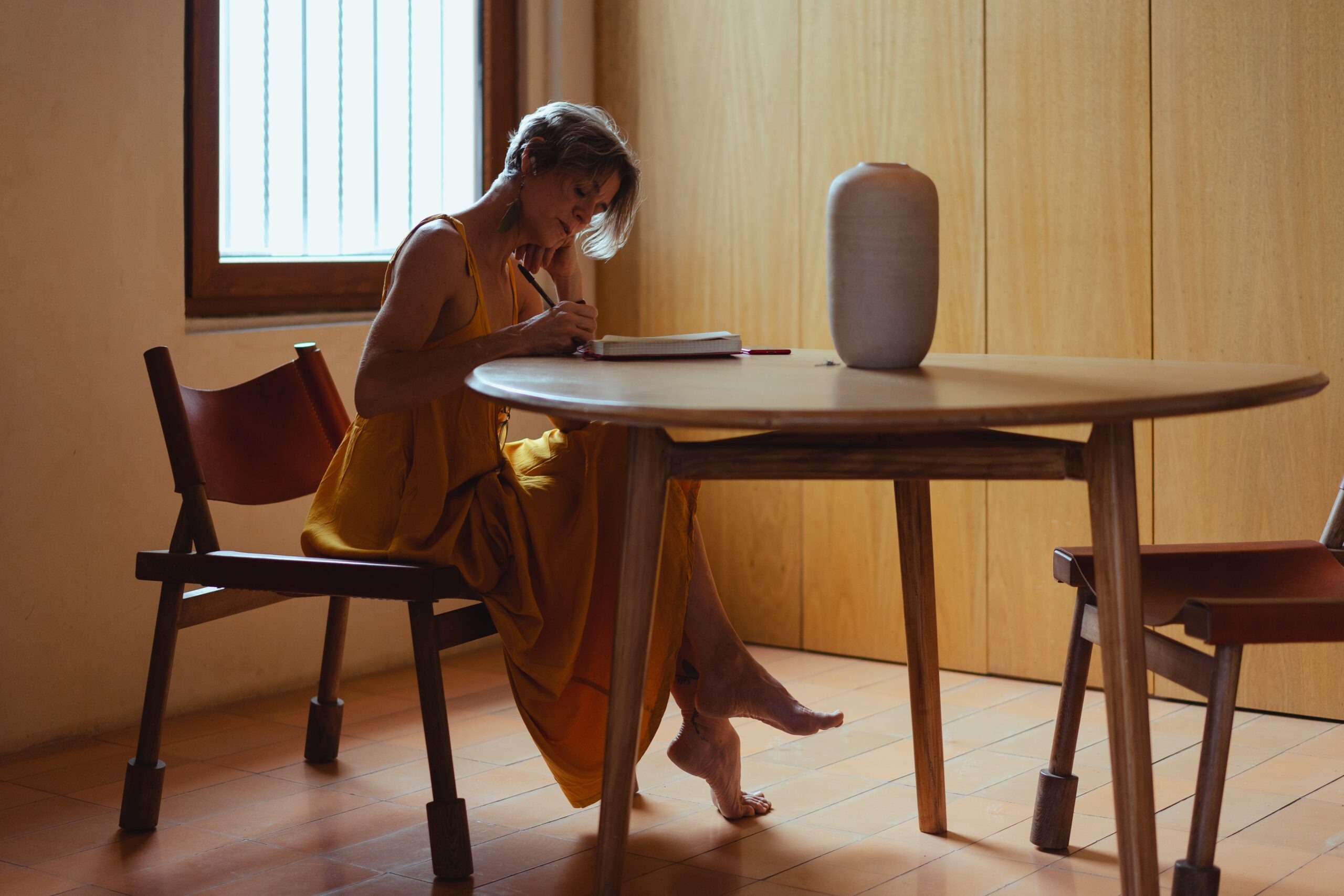 Writer at desk